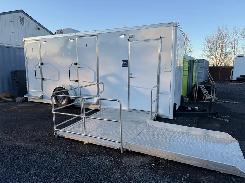 Luxury Restroom Trailer (3 Stalls) ADA-Compliant