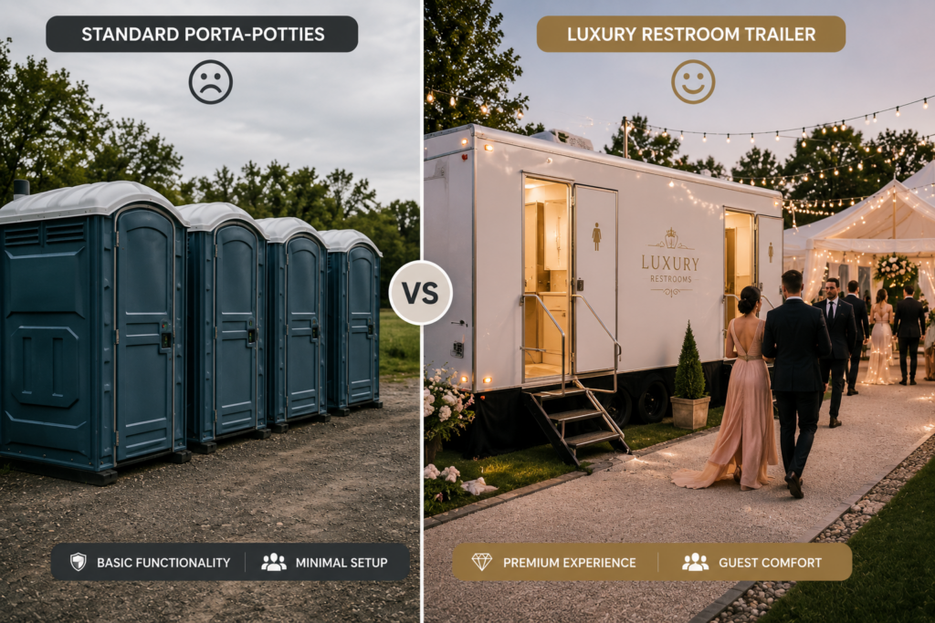 Are restroom trailers better than porta-potties for weddings?